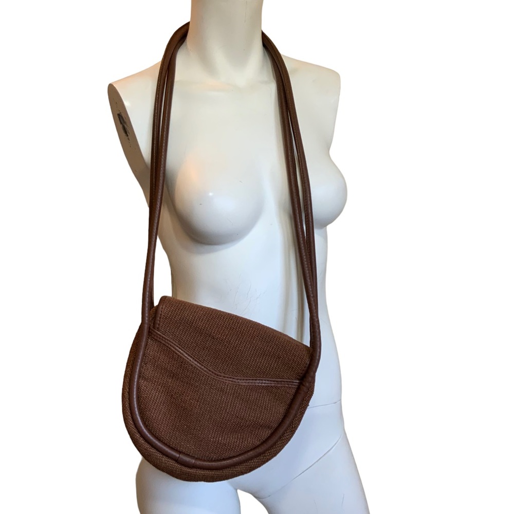 Vintage De Vecchi By Hamilton Hodge Woman's Brown Shoulder Purse Made In Italy - Picture 3 of 8